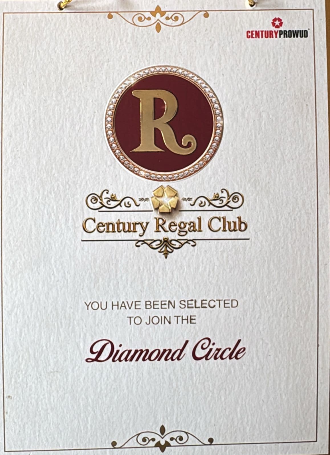 Century Regal Club · Diamond Circle Certificate